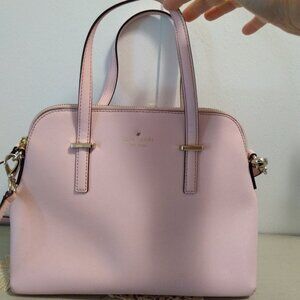 KATE SPADE Pale Pink Classic Leather Satchel Handbag Purse